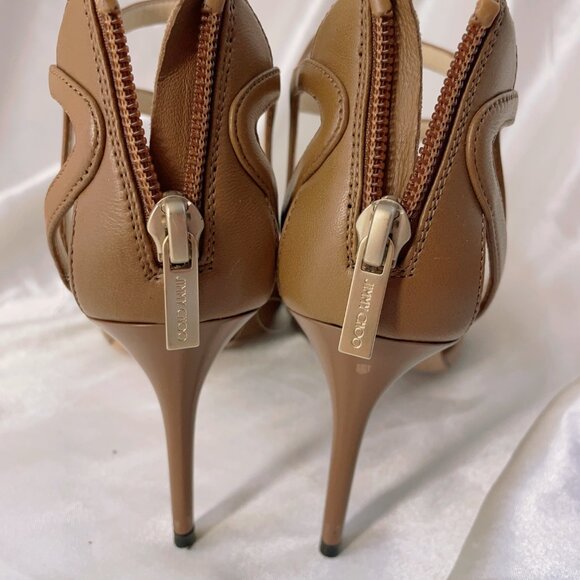Jimmy Choo Nappa Leslie 85 Sandals (36) - Picture 5 of 6